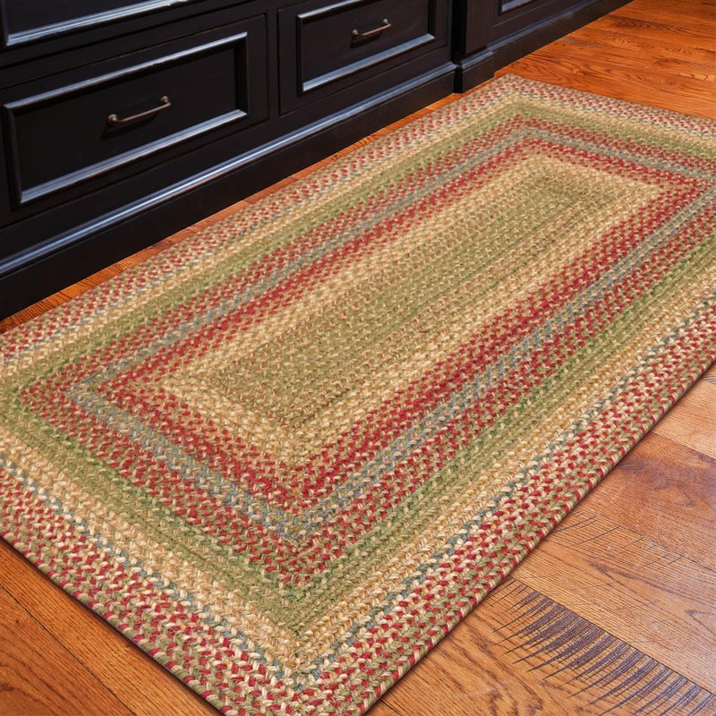 Homespice Azalea Jute Braided Kitchen Rugs 20x30 - Multicolor Braided Rugs for Primitive Country Kitchens & Entryways, No-Shed Jute, Durable, Pet Friendly & Easy to Maintain - Image 1